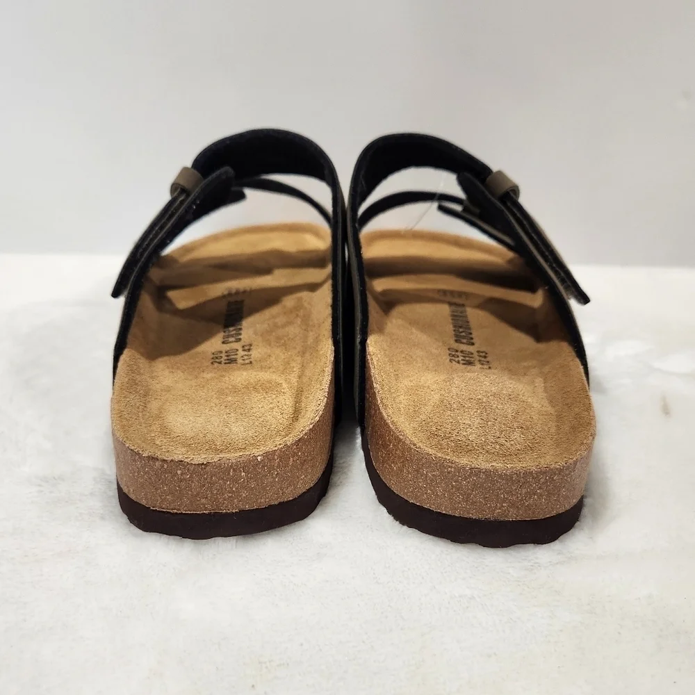 Cushionaire Lynx Cork Suede Velcro Brown Footbed Sandal Men's Size 10 NWOT - Picture 7 of 14